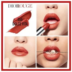 Dior Rouge Lipstick Refill #555 Dolce Vita